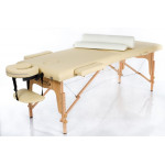 RestPro Classic 2 BEIGE Set Κρεβάτι Μασάζ Φυσικοθεραπείας Βαλίτσα Ξύλινο Massage Table + Massage Bolsters